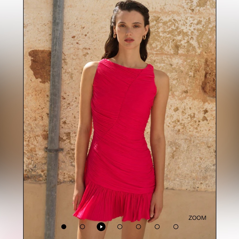 New French Connection Pink Mini Wedding Dress
